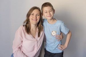Séfora Bermúdez y su hijo